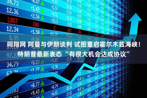 同翔网 阿曼与伊朗谈判 试图重启霍尔木兹海峡！特朗普最新表态 “有很大机会达成协议”