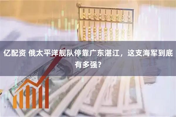 亿配资 俄太平洋舰队停靠广东湛江，这支海军到底有多强？
