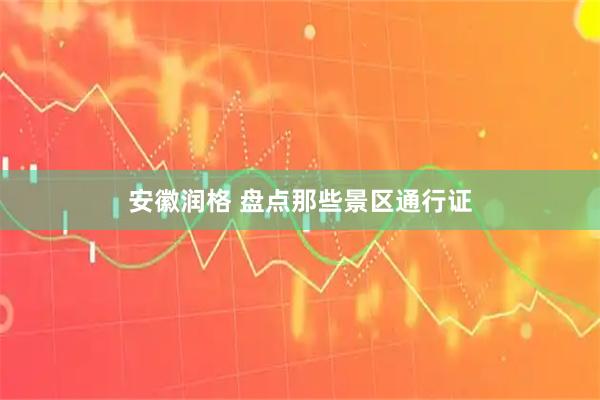 安徽润格 盘点那些景区通行证